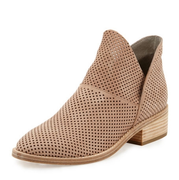 EILEEN Fisher Perforated Leather Ankle Boots 6 - Picture 1 of 15
